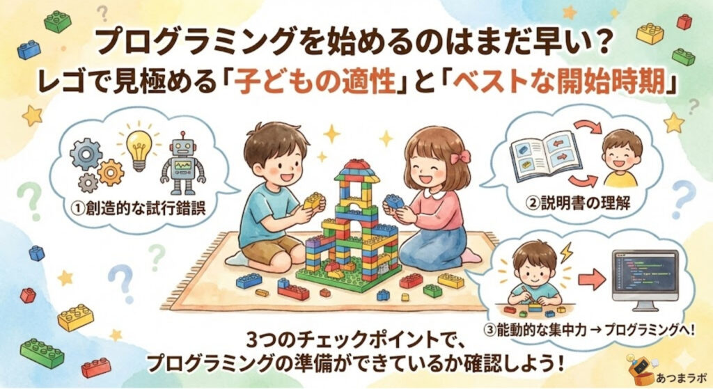 [画像：プログラミングを始めるのはまだ早い？ レゴ®で見極める「子どもの適性」と「ベストな開始時期」のサムネイル画像]
