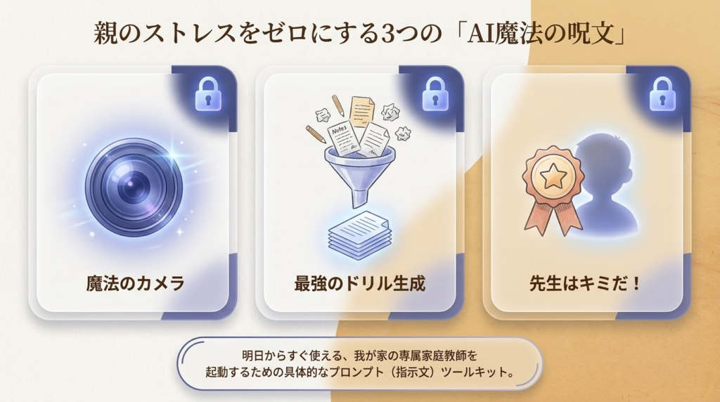 ３つのAI魔法の呪文
