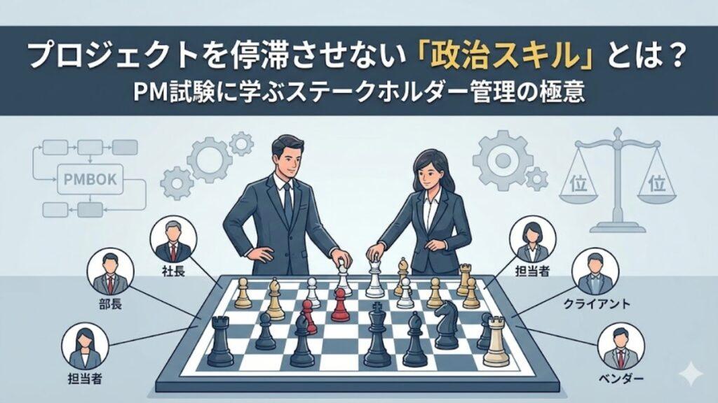 プロジェクトを停滞させない「政治スキル」とは？PM試験に学ぶステークホルダー管理の極意