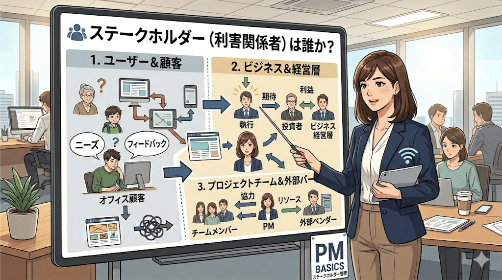 使う人や関わる人（ステークホルダー）は誰か？