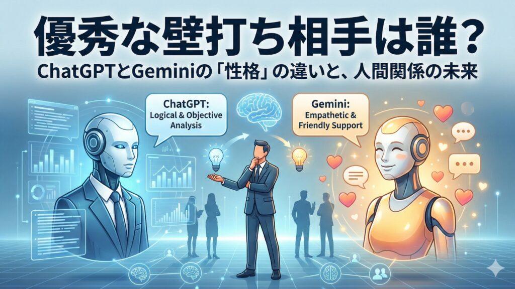 優秀な壁打ち相手は誰？ChatGPTとGeminiの「性格」の違いと、人間関係の未来