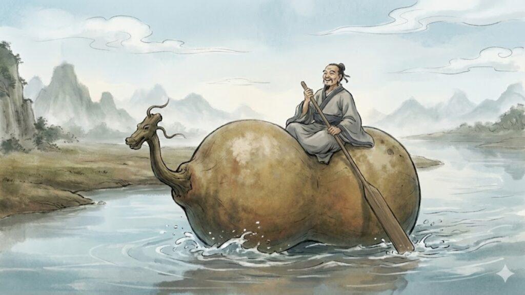 ひょうたんを舟にする荘子