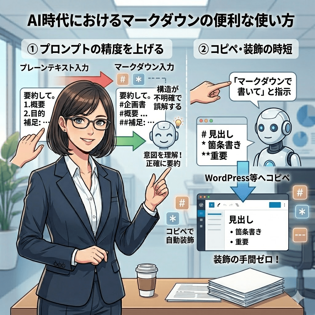 AI時代におけるマークダウンの便利な使い方