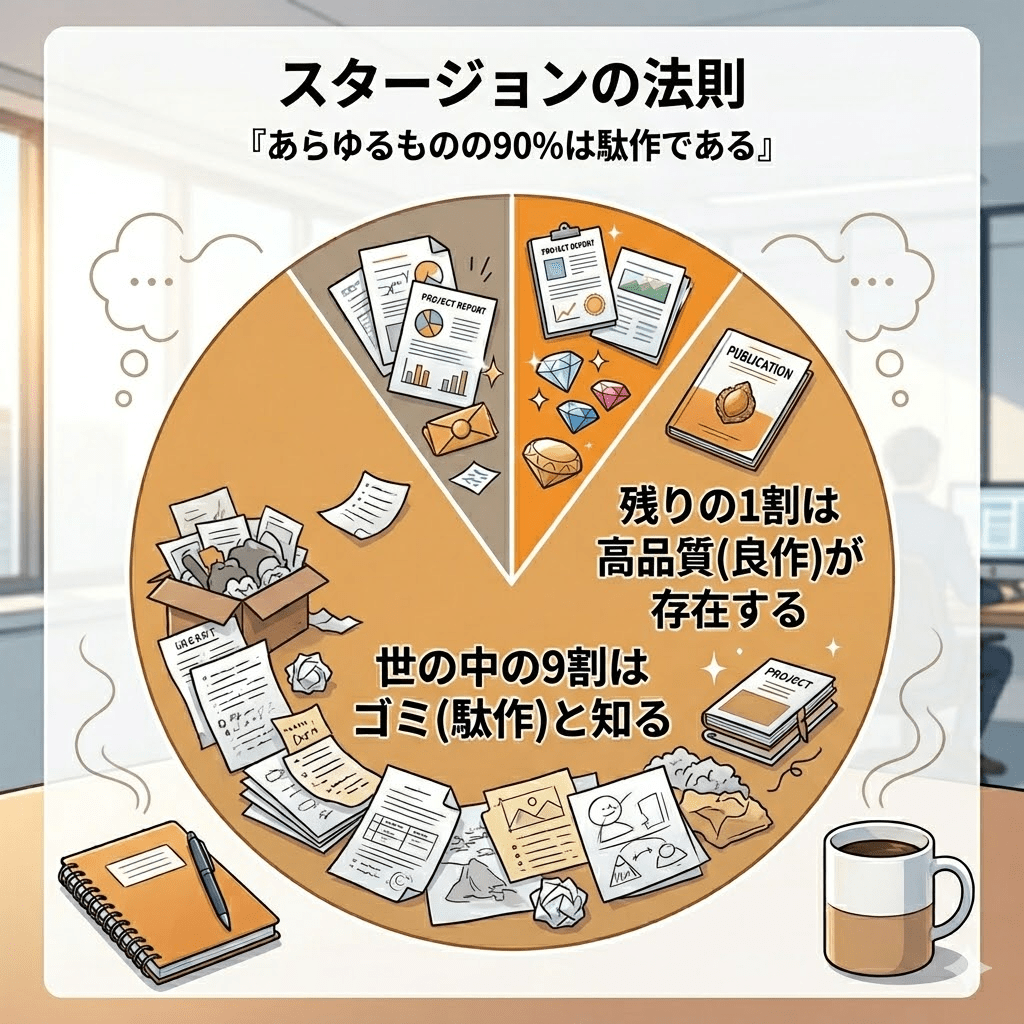 スタージョンの法則:「世の中の9割はゴミ」と知る