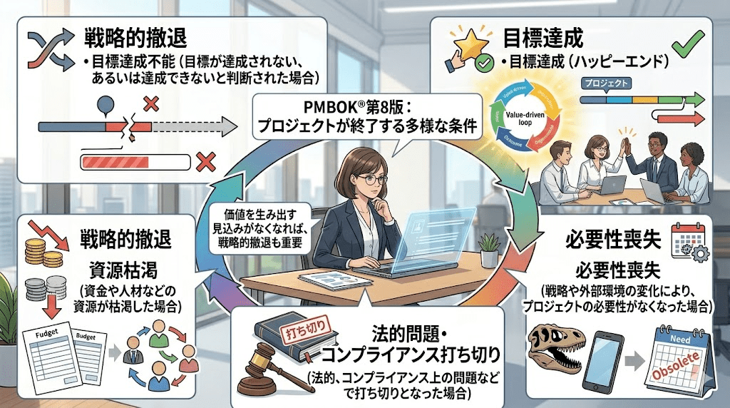 プロジェクトが終了する条件