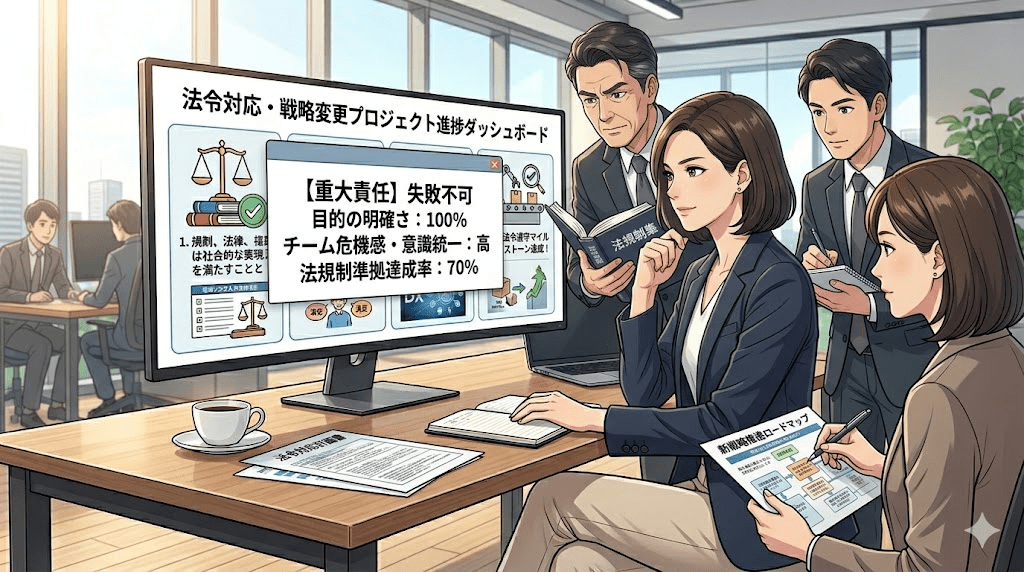 「法令対応」や「戦略変更」のプロジェクトは責任重大だが、進めやすい