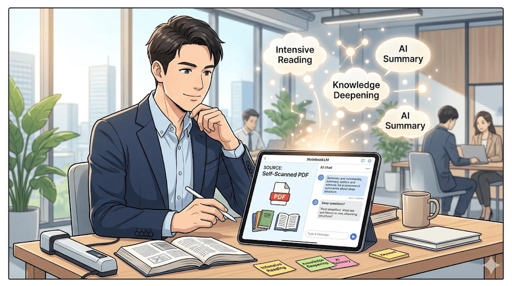 速読はもう不要？NotebookLMと「自炊PDF」で実現する、圧倒的に効率的な読書術
