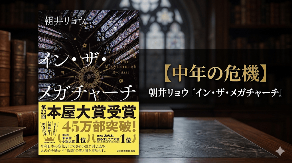 【中年の危機】本屋大賞2026受賞！朝井リョウ『イン・ザ・メガチャーチ』に学ぶ40代の葛藤と再起