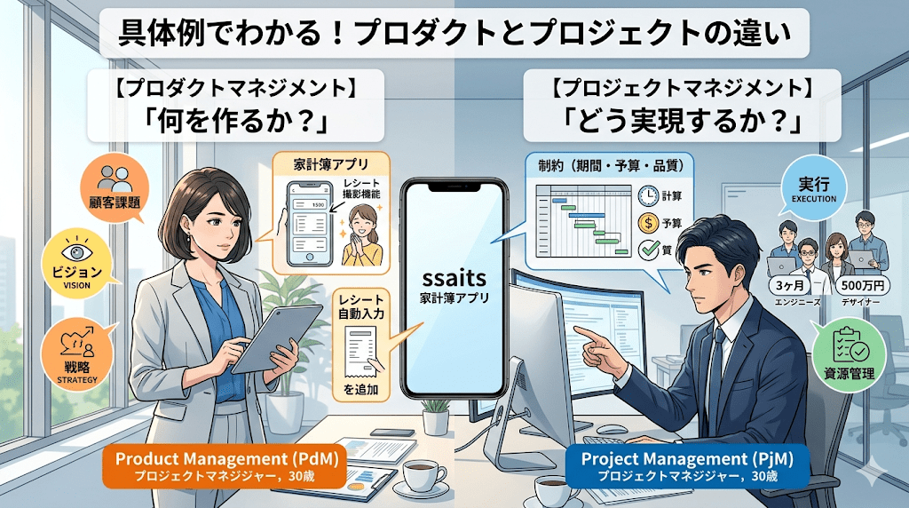 具体例でわかる！プロダクトとプロジェクトの違い
