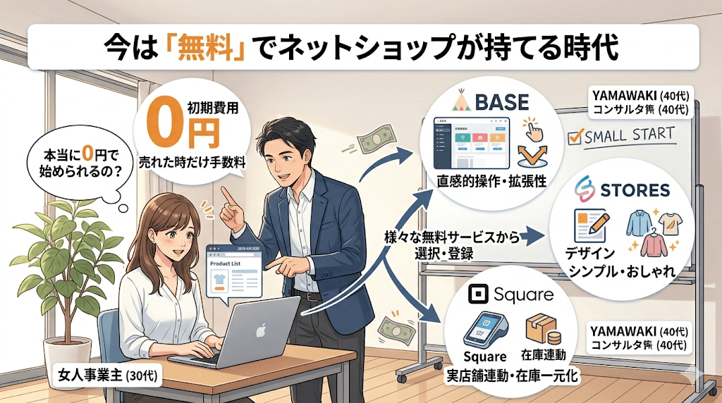 今は「無料」でネットショップが持てる時代