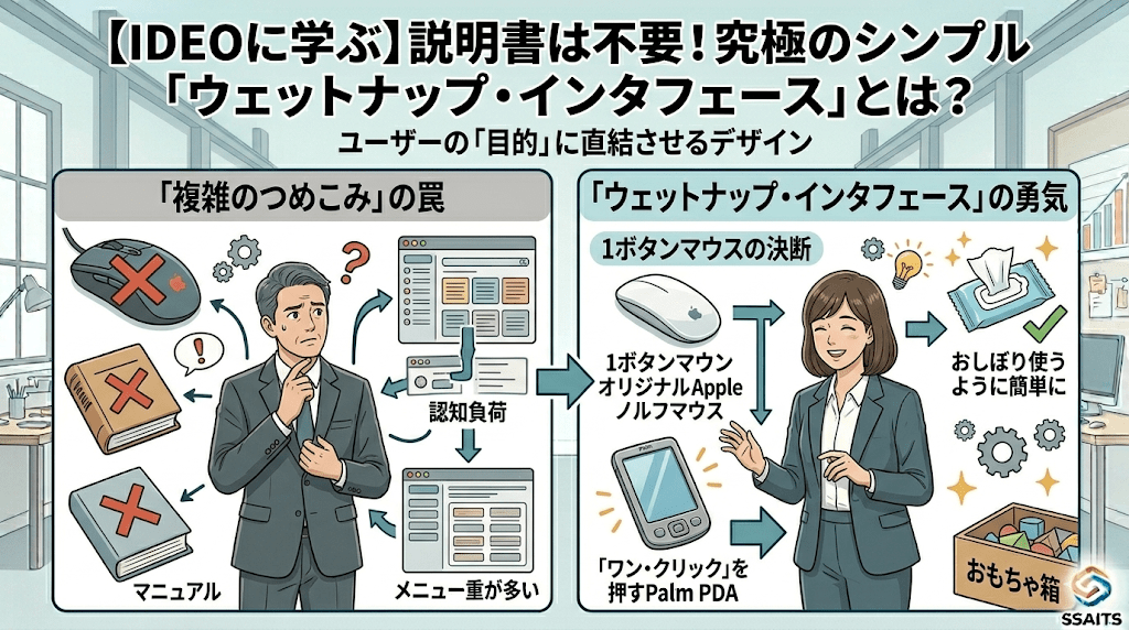【IDEOに学ぶ】説明書は不要！究極のシンプル「ウェットナップ・インタフェース」とは？