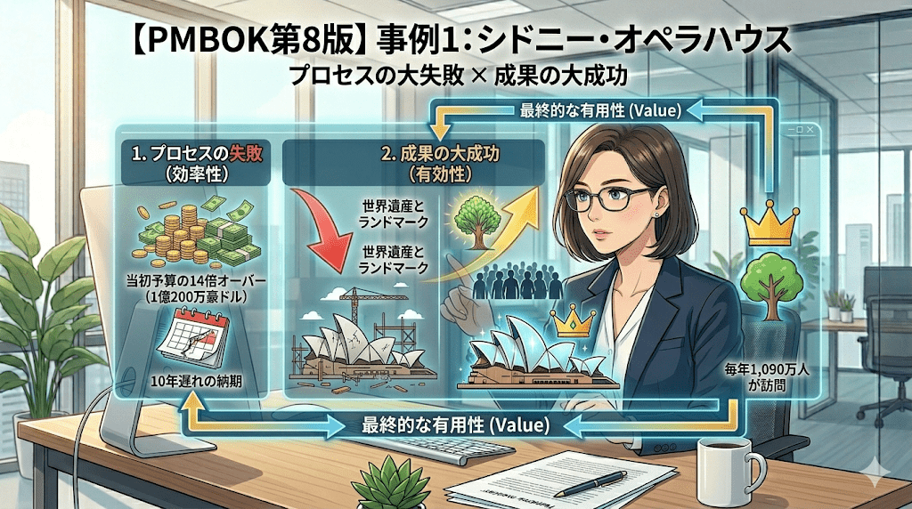 事例1:シドニー・オペラハウス(プロセスの大失敗 × 成果の大成功)