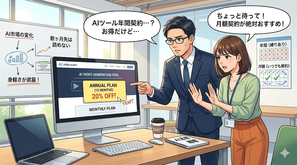 AIツールの「年間契約」は罠？SaaS感覚でサブスク登録してはいけない、たった1つの理由