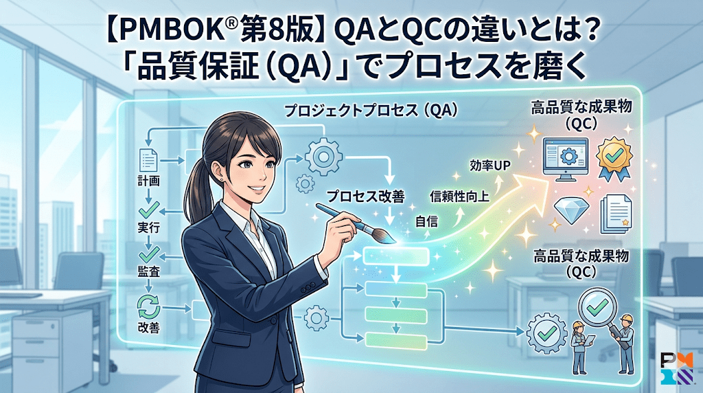 【PMBOK第8版】QAとQCの違いとは？「品質保証のマネジメント」でプロセスを磨く