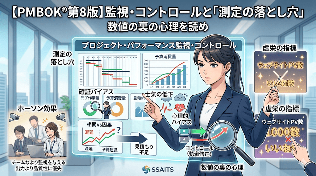 【PMBOK第8版】監視・コントロールと「測定の落とし穴」〜プロマネは数値の裏の心理を読め〜