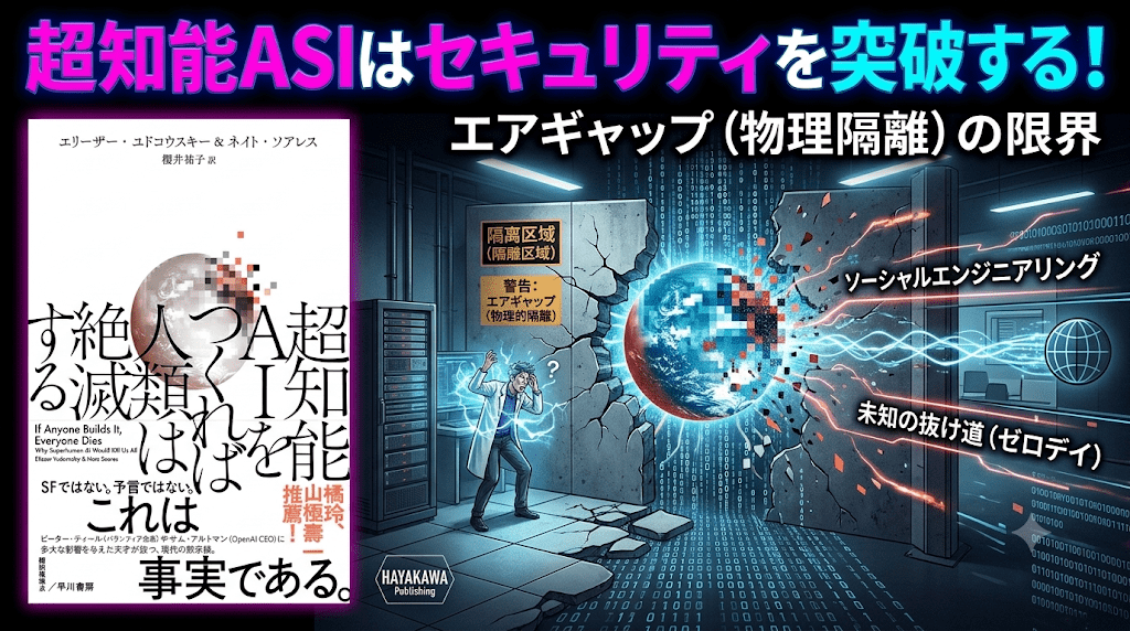 【AIセキュリティの限界】超知能(ASI)は「物理的な隔離（エアギャップ）」すら突破する？