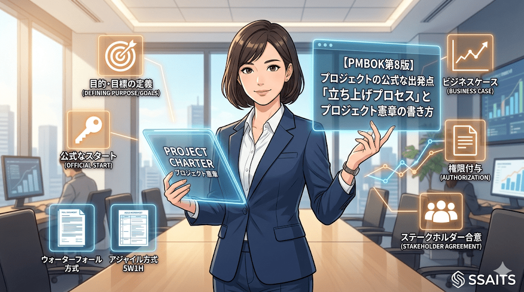 【PMBOK第8版】プロジェクトの公式な出発点「立ち上げプロセス」とプロジェクト憲章の書き方