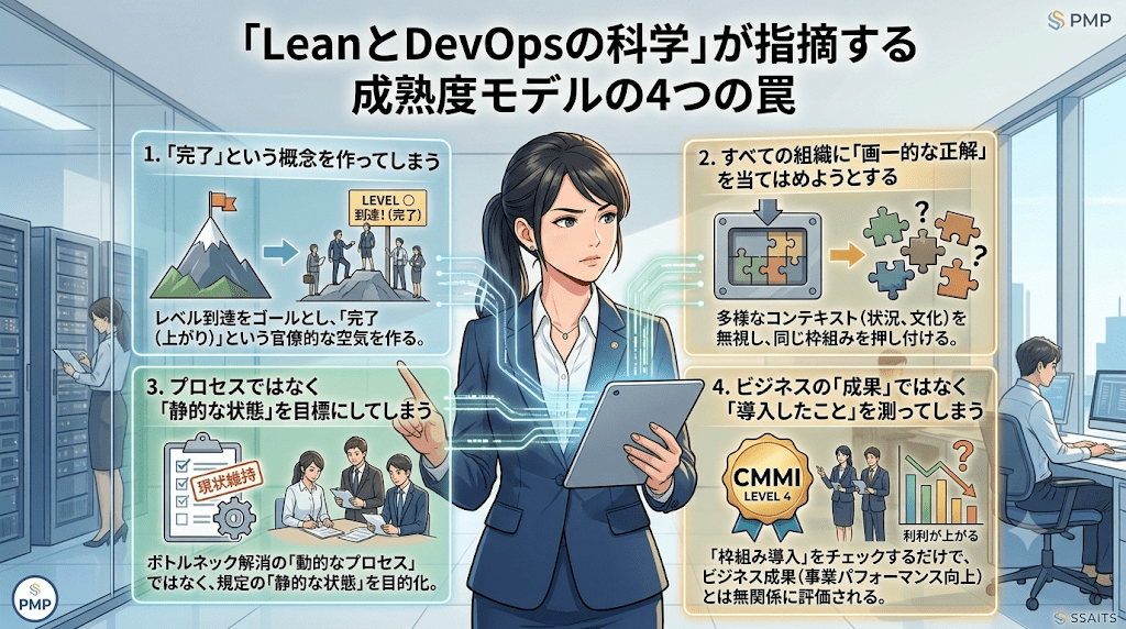 『LeanとDevOpsの科学』が指摘する成熟度モデルの4つの罠