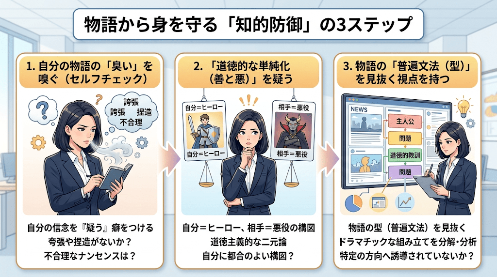 物語から身を守る「知的防御」の3ステップ
