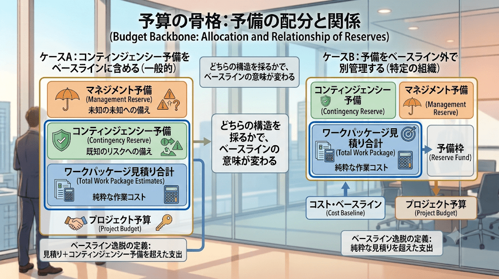 予算の骨格を決める:コンティンジェンシー予備とマネジメント予備の関係