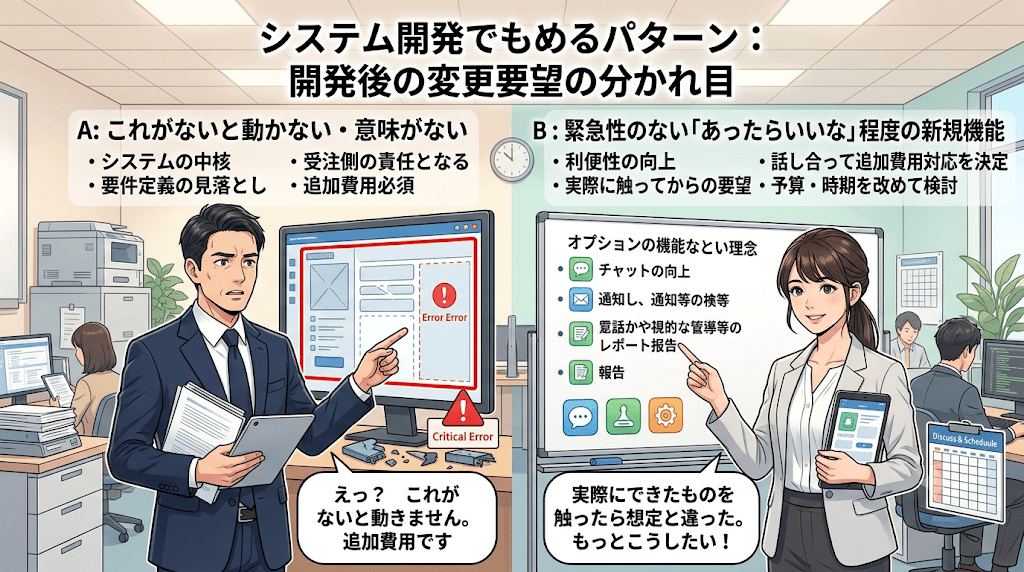 システム開発でもめるパターン
