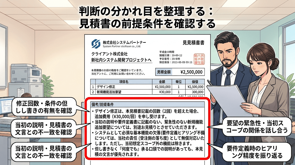 見積書・契約書のどこを確認すればいいか