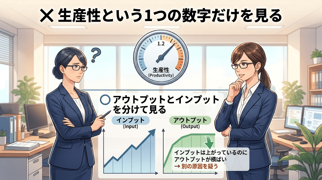 実践:アウトプットとインプットを分けて追う