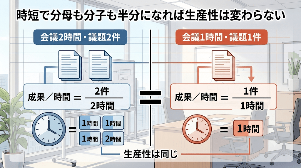 時間を短くすることは、生産性を上げることではない