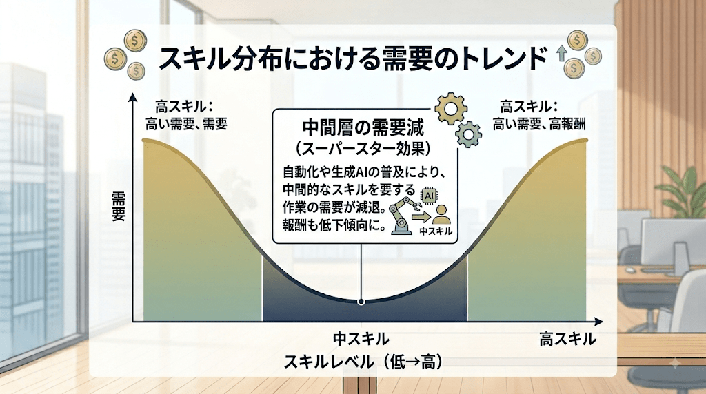中間層が薄くなるという指摘