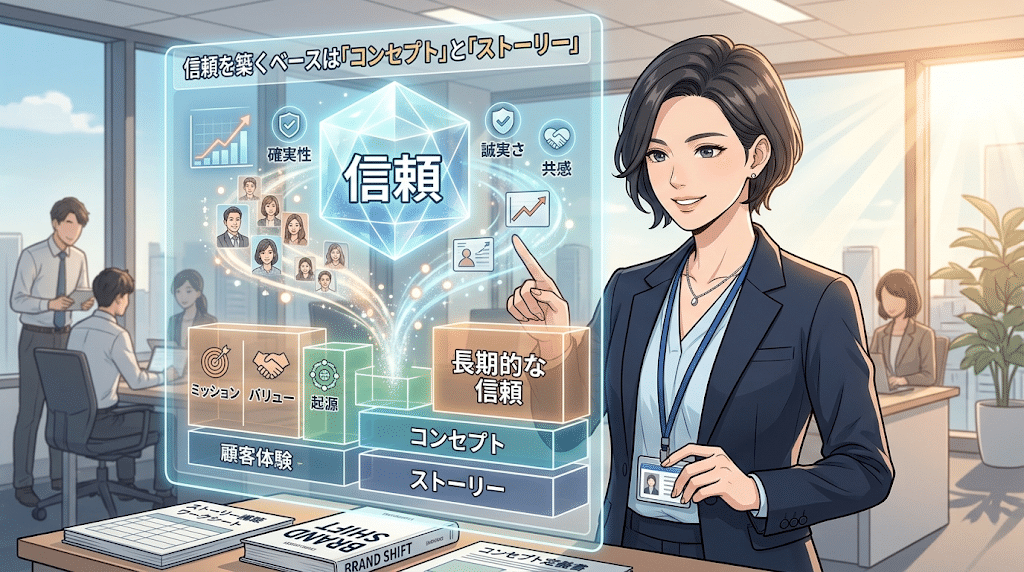 信頼を築くベースは「コンセプト」と「ストーリー」